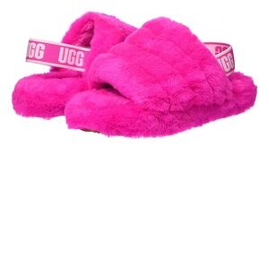 UGG Fluff Yeah Slide Big Kid slippers 
Big kid size 6 = women’s size 7.5.